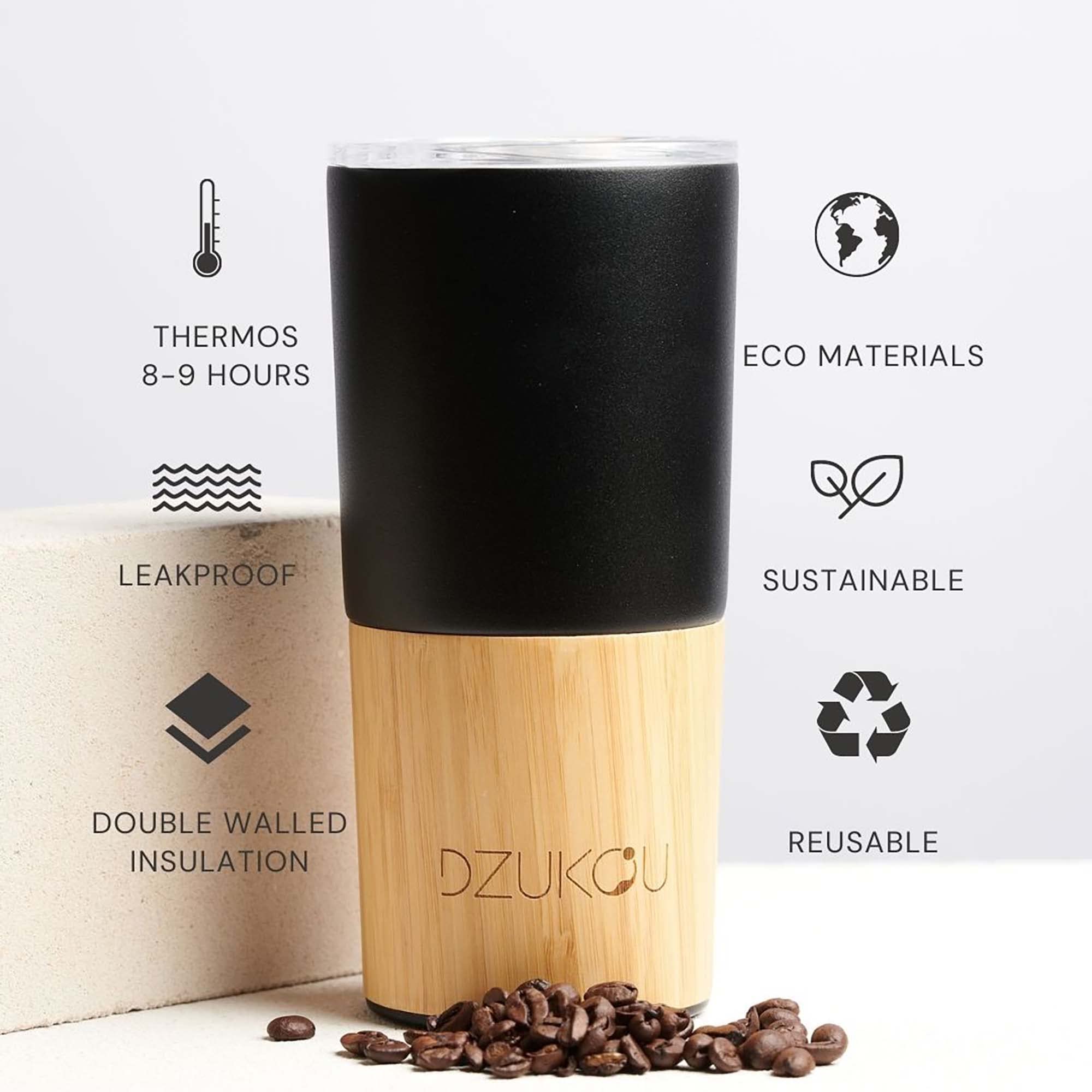 Dzukou Inca Trail Bamboo Coffee Tumbler – 470 ml