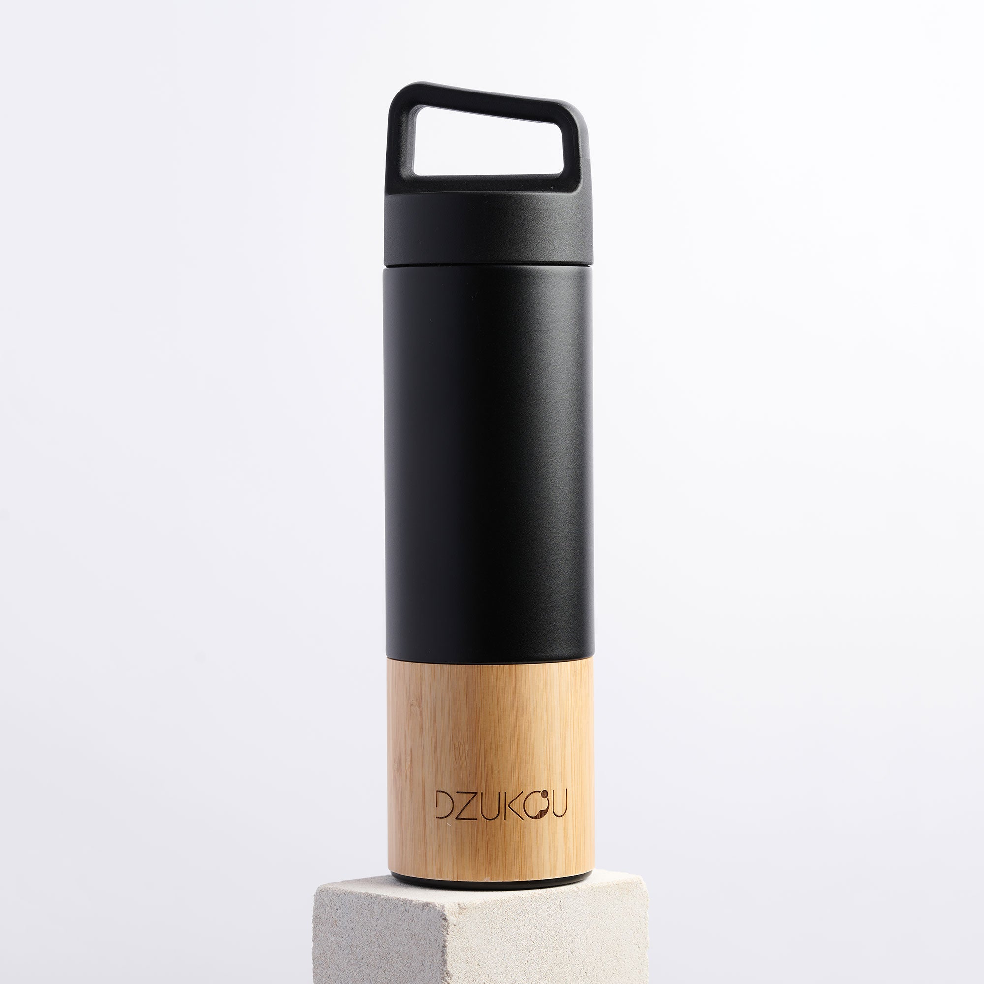 Dzukou Bamboo & Steel Thermos Bottle with Tea Infuser – 530 ml