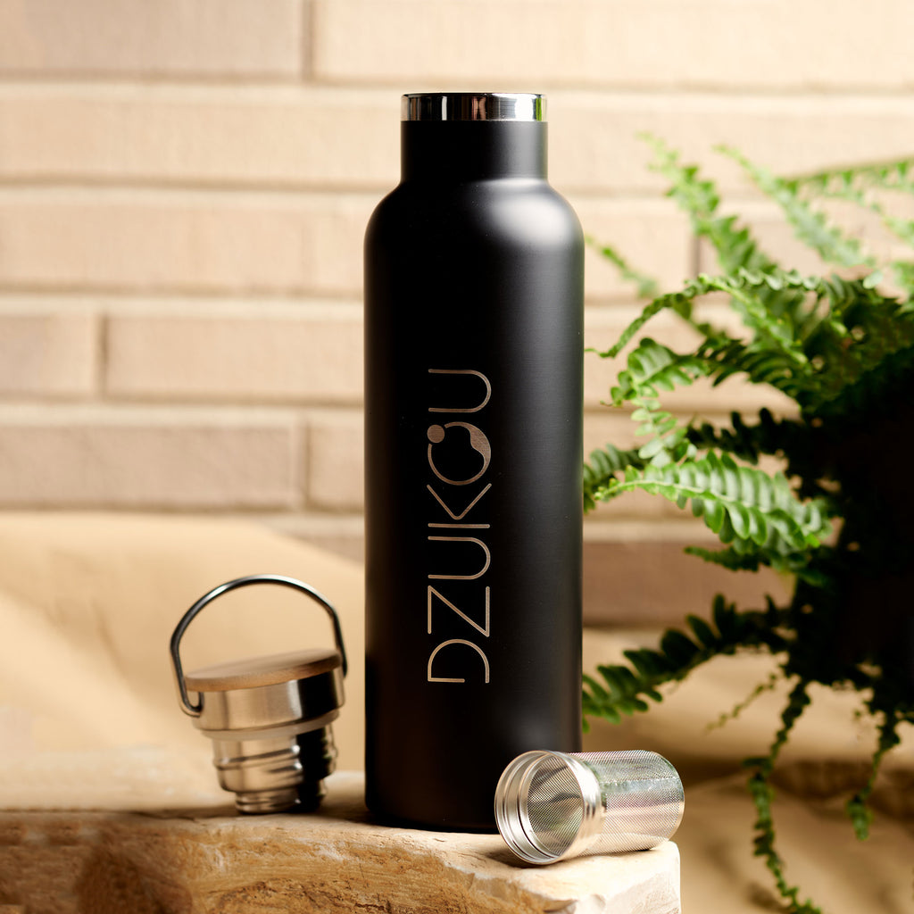 Dzukou Matte Black Thermos Bottle – 500 ml